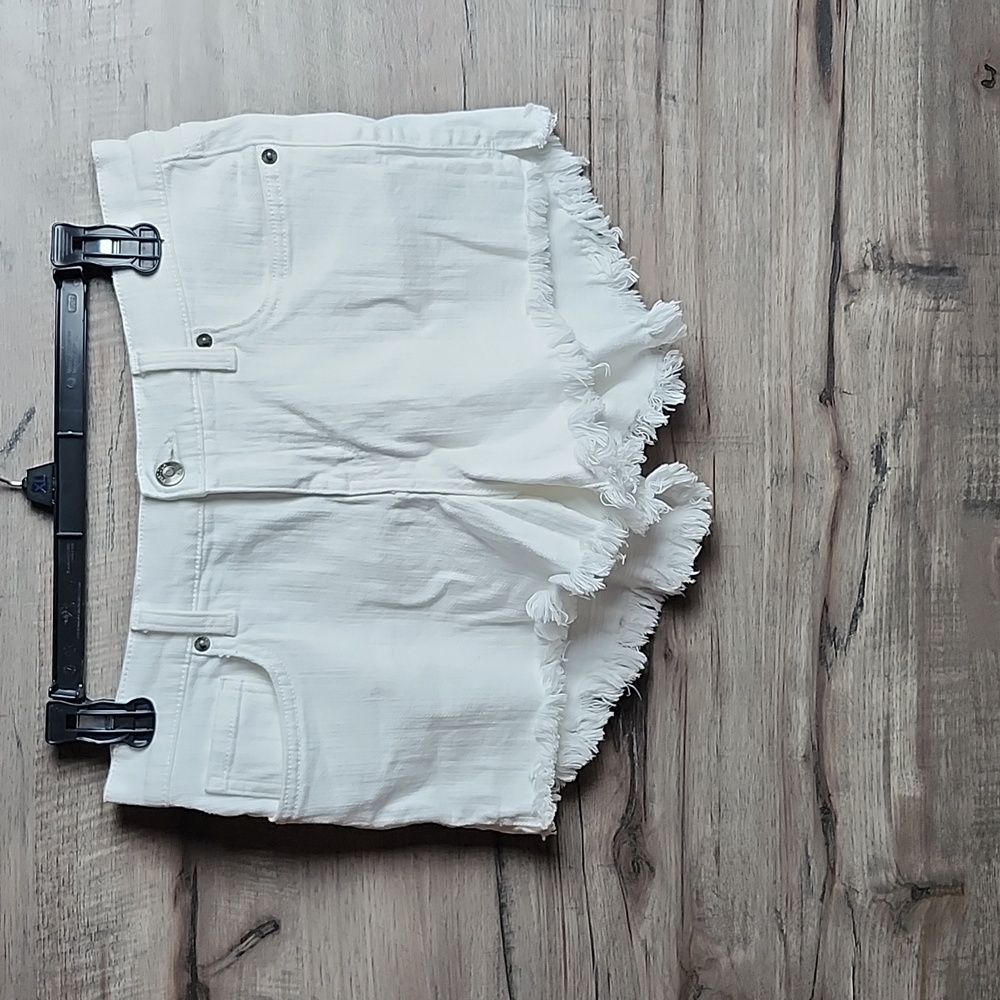 Pistola White Denim Cut Off Shorts